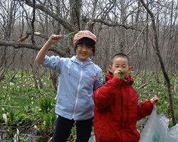 小学5年生と3年生