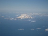 飛行機から見た利尻島